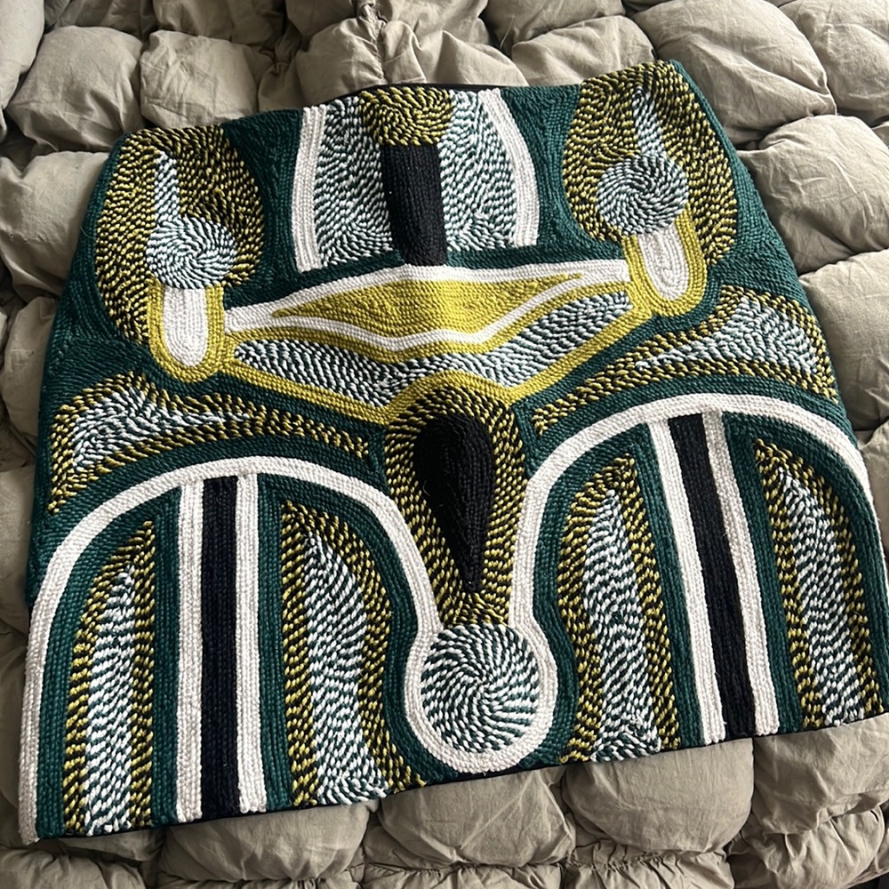 Real vintage green design mini skirt!